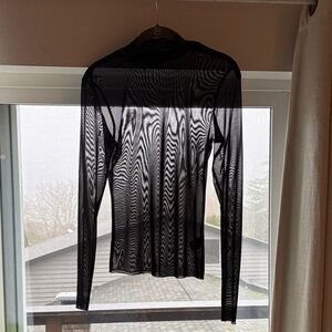 AFRM Black Mesh Top